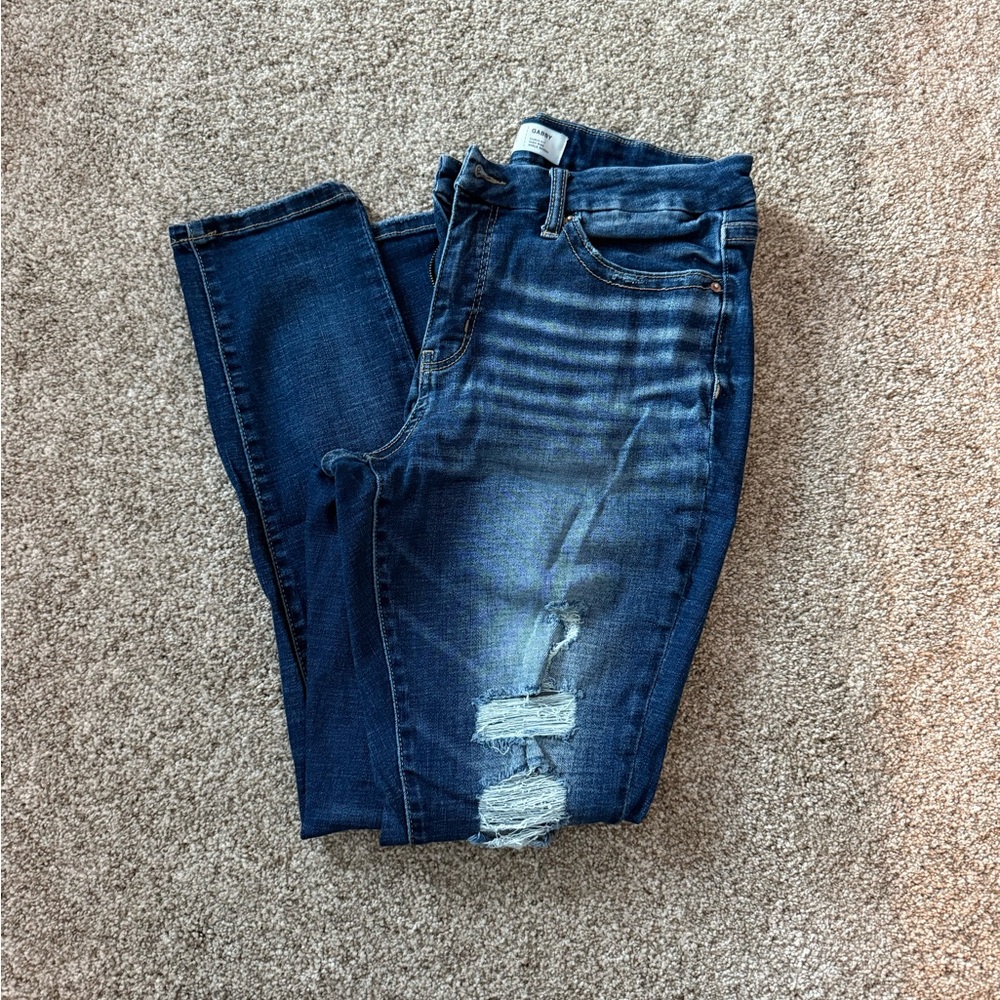 BKE Gabby Curvy Fit High Rise Ankle Skinny Distressed Jeans